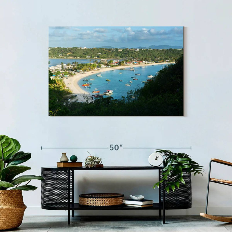 Busy Anguilla Bay, 30" H x 45" W