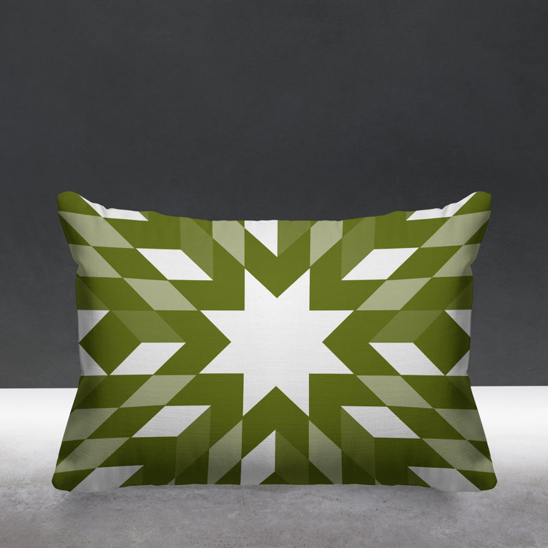 Coussin intérieur / extérieur Lynn Country, Chertreuse
