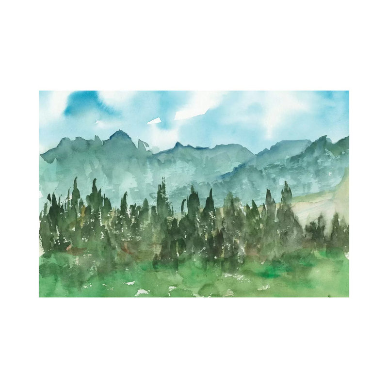 «Stand of Evergreen II» par Ethan Harper - reproduction d'art, Pas de tapis, Toile tendue, H 8 po x l 12 po x P 0,75 po