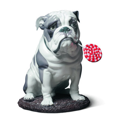 Bulldog with Lollipop Figurine