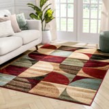 Abbie Geometric Art Dercor Area Rug
