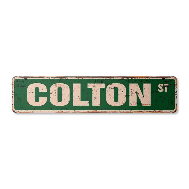 Plaque de rue Colton en plastique robuste 4 po x 18 po