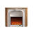 43.31"Retro White Carved Electric Fireplace-118103093