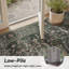 Tapis floral vert doux lavable à la machine avec envers antidérapant pour le salon et la chambre à coucher-678118292