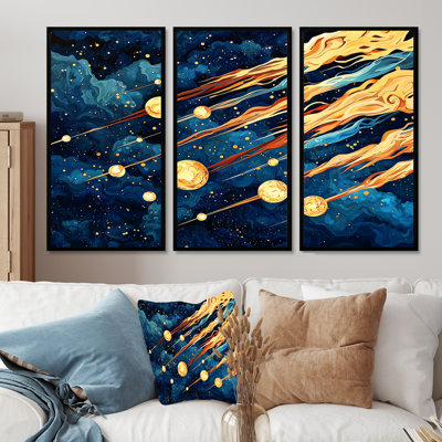 Radiant Cascade Of Comets II - Space, impression d'art mural