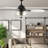 42"W Valencia LED Indoor Hand-Cut Glass Ceiling Fan With Remote Control-1934647394