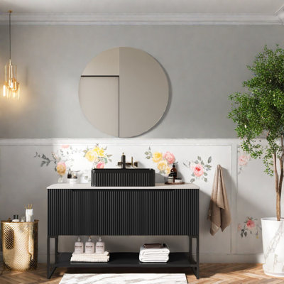 Les meubles-lavabos en pouces (doivent inclure le meuble-lavabo et le lavabo) avec rangement, MDF Modern Home