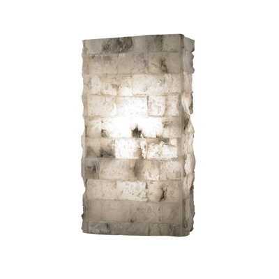 2-Light Chrome Wall Sconce With White Alabaster