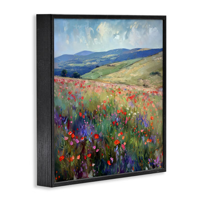  «Stupell Industries Rolling Meadow Flowers», art de la giclée encadrée par Raymond Powers