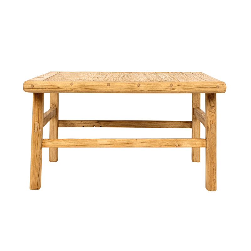Table basse en bois d'orme récupéré, 16.75" H x 30" W x 30" D