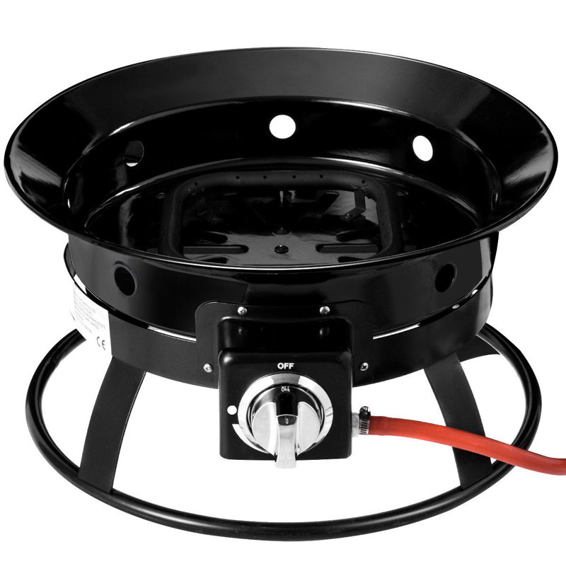 Easley Round Steel Propane Smokeless Fire Pit