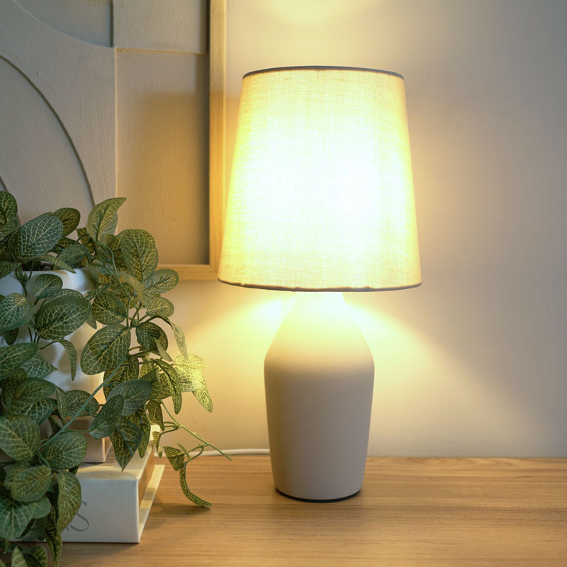 Daiva Ceramic Table Lamp, Yes, Brown