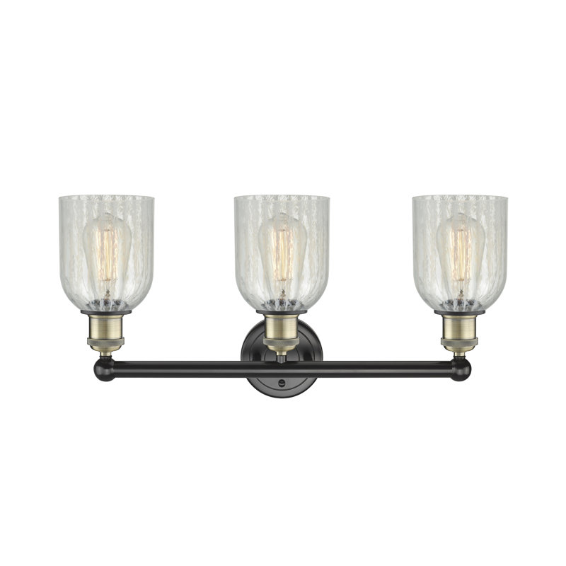 Reiko 3 - Light Dimmable Vanity Light, Mouchette, Black Antique Brass