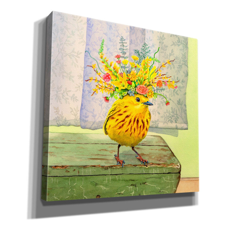 Toile épique Graffiti «Wondrous Warbler» par Marvindale, 18 po x 18 po, H 18 po x l 18 po
