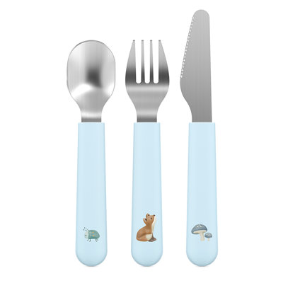 Little Dutch Stainless Steel Children’s Cutlery 3-Piece Set Mio - Forest Friends