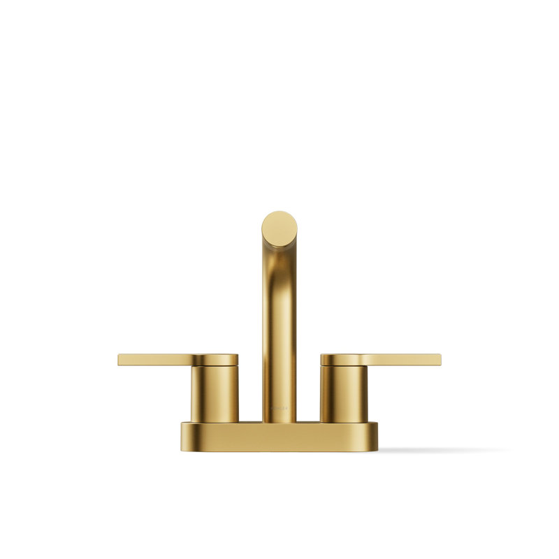 Elate Centerset Bathroom Sink Faucet 0.5 GPM, Brushed Brass