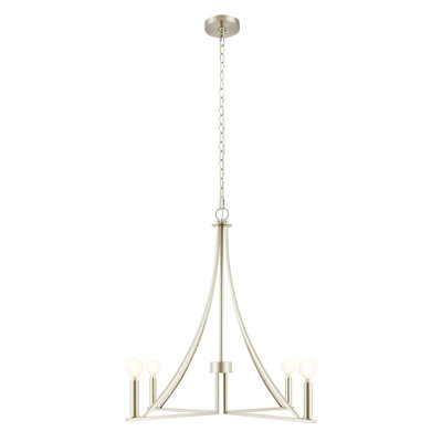 Lustre 4 lumières Meridian en nickel brossé