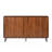 Mid-Century Modern Sideboard Buffet Cabinet, Geometric Carved Storage Cabinet With Metal Legs