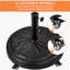 Porte-parasol de 45 lb en résine robuste avec support de parasol autoportant avec 4 roues verrouillables-109050158