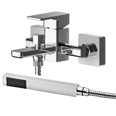 Windon 1 Handle Wall Bath Shower Mixer Bath Filler with Diverter