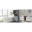 Grande armoire de salle de bain avec panier à linge, grand panier à linge inclinable et armoire de rangement supérieure-339280700