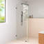 Solaris 32 in. x 78 in. Fully Frameless Radius Single Fixed Shower Panel-1688810932
