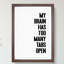 Too Many Tabs - Picture Frame Typography-62807753-62807754