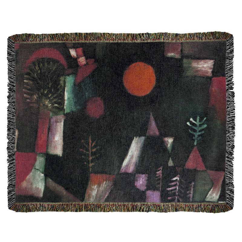 Jeté en coton klee full moon paul, Rouge