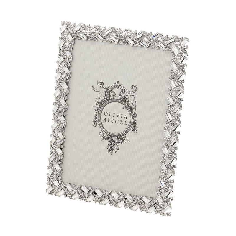 Silver Hamilton Picture Frame, Crystal
