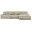 Canapé modulaire 3 pièces avec méridienne réversible Lain, 8 coussins décoratifs Lain-99517228