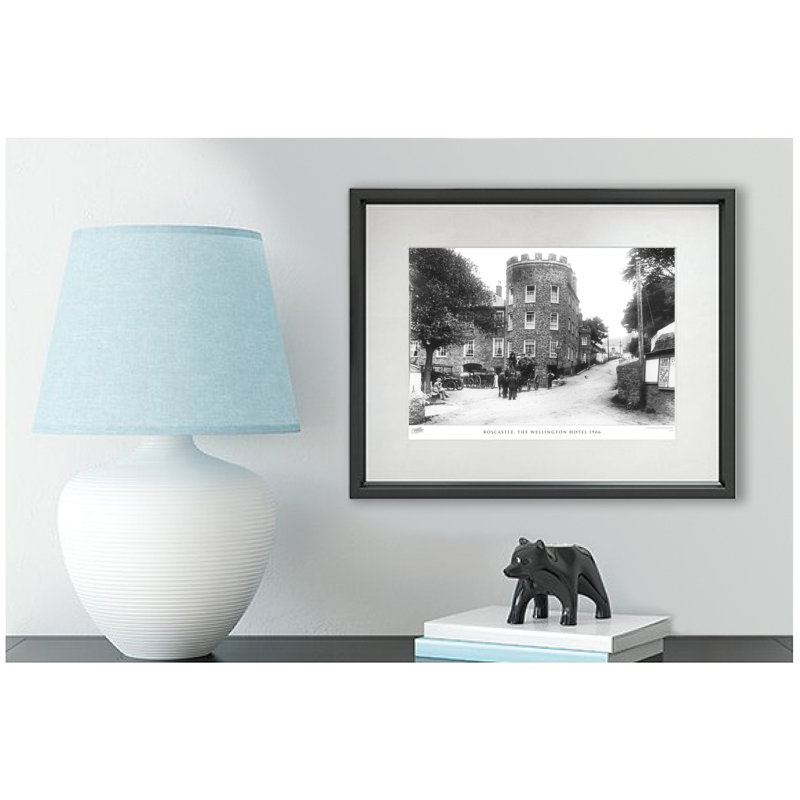 Boscastle, The Wellington Hotel 1906 - Single Picture Frame Print on Wood, 40cm H x 50cm W x 2.3cm D