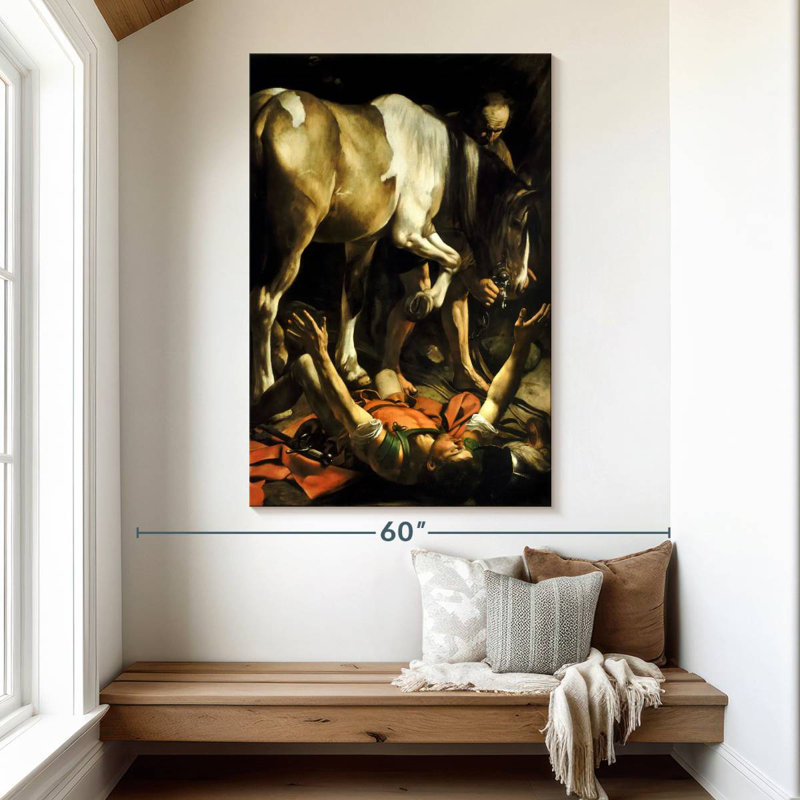 Adella conversion sur le chemin de Damas, H 51 po x l 34 po