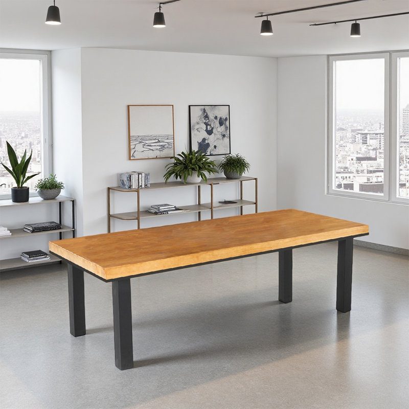 Modern Solid Wood Rectangular Conference Table, 29.53" H x 70.87" L x 31.5" W