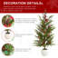 Pin de 37,5 po H Green Christmas