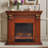 Walnut Solid Wood Electric Fireplace
