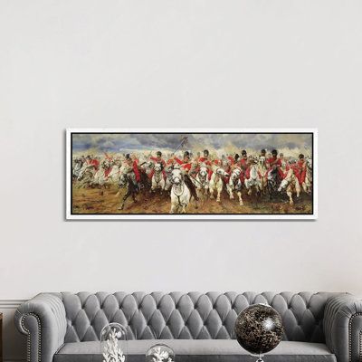 Scotland For Ever! 1881 by Lady Butler - Panoramic Painting on Canvas