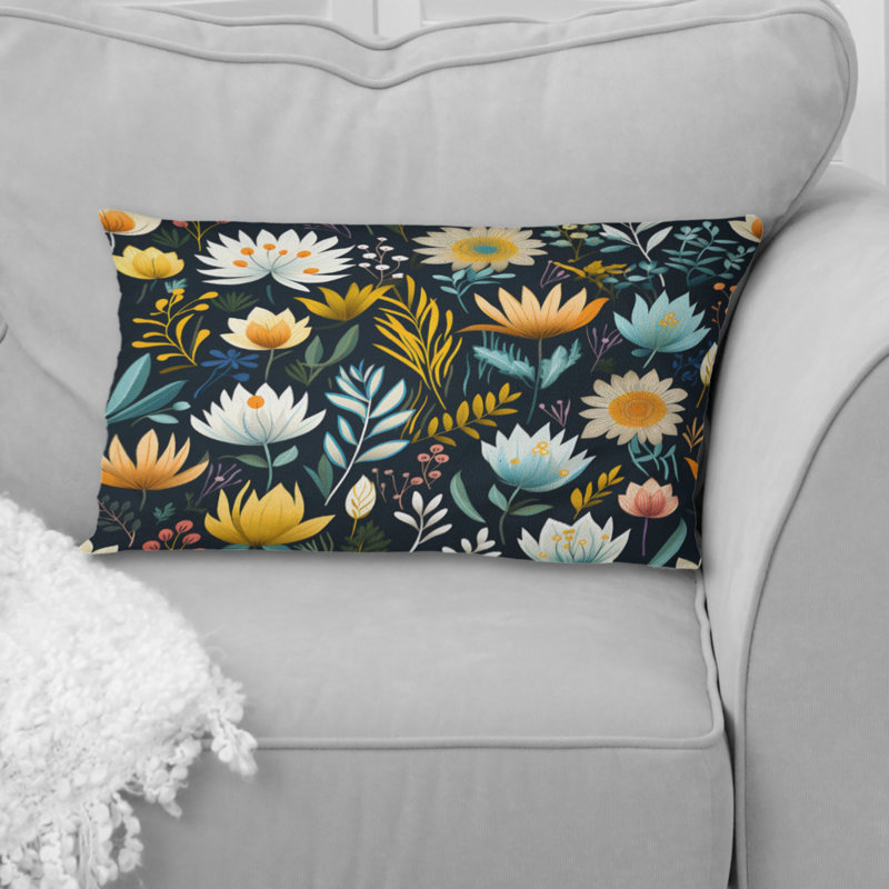 Mindfulness Sanctuary Mediation I - Coussin floral en polyester