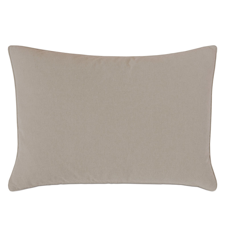 Charlie Gray Cotton Blend Piece Sham, Standard