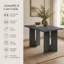 Table de salle à manger rectangulaire Vonnie 60" style ferme, plateau en placage de chêne, pieds en bois ajourés, finition vieillie, 4 à 6 couverts-221907274