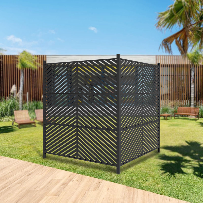 47 "x 47" panneaux de clôture pour écran d'intimité noirs