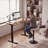 Latiera Swivel Adjustable Height Bar Stools Faux Leather Counter Stools with Footrest-98722006
