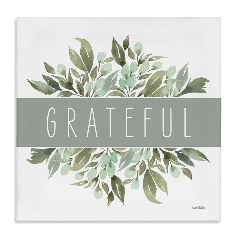 «Grateful Cottage Florals», art mural sur toile par Leslie Trimbach, H 17 po x l 17 po