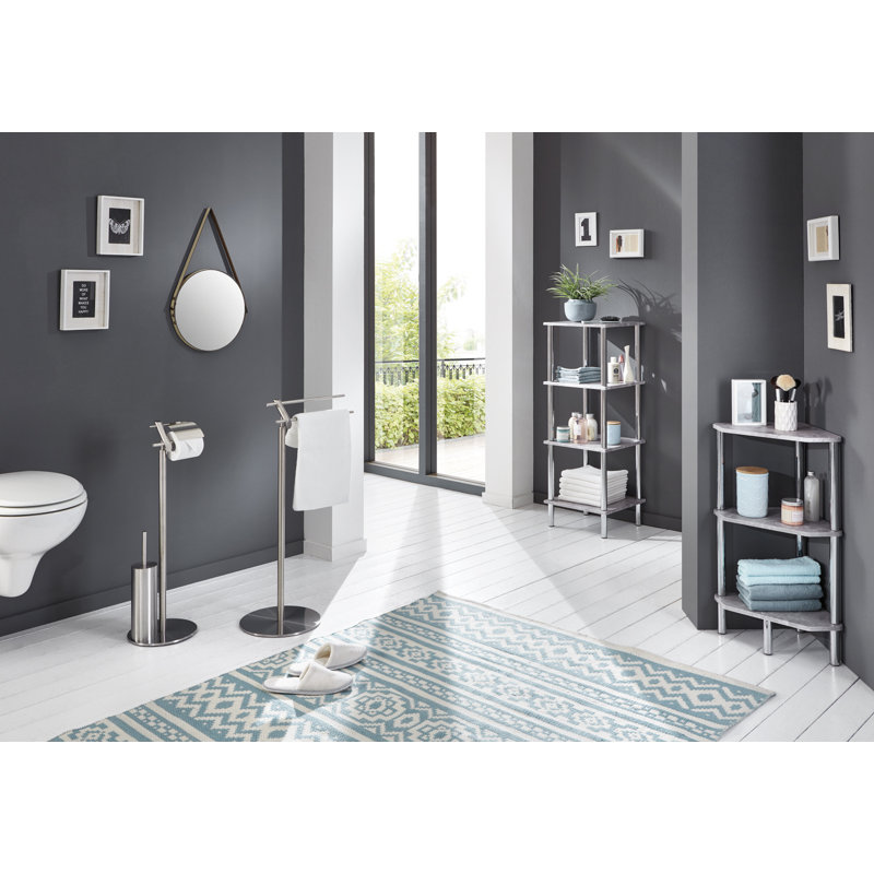 Free-Standing Toilet Brush and Holder