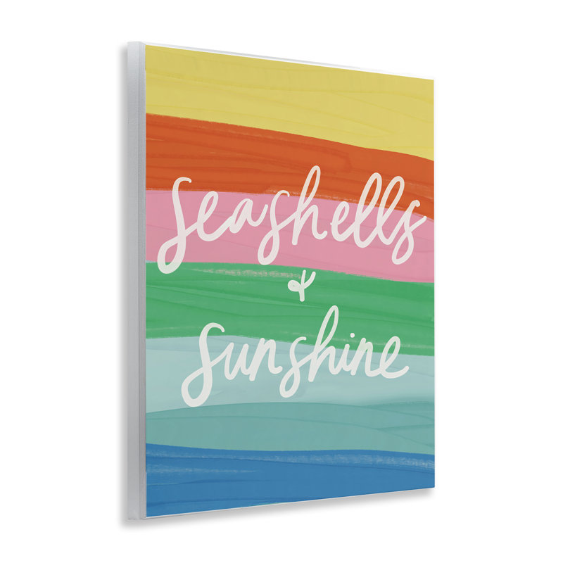  «Seashells & Sunshine on Rainbow», art mural sur bois par Amanda Houston