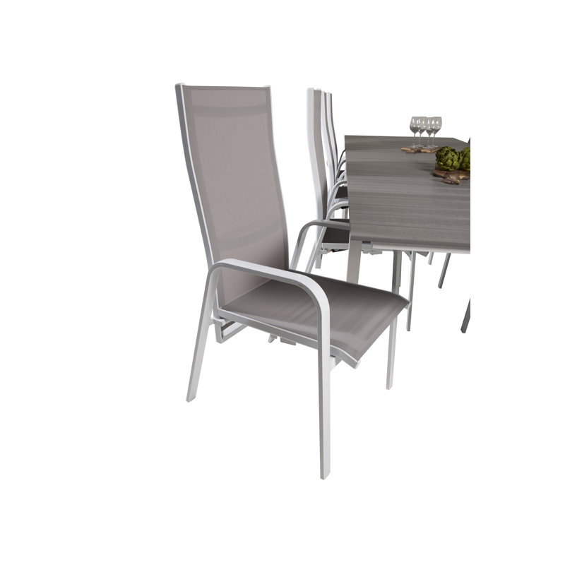 Faiyaz 8 - Person Patio Dining Set with Extendable Rectangular Table