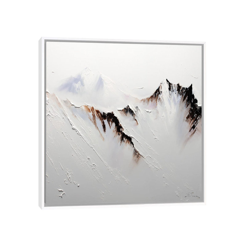 Crowned In Snow, White Floater Framed Canvas, 26" H x 26" W x 1.5" D