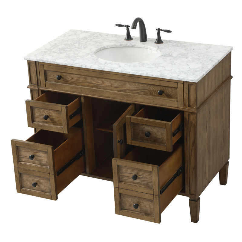 Ensemble de meuble-lavabo simple 42 po Rivers, Bois flottant