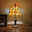 Tating Tiffany Mini Table Lamp Gold Stained Glass Crystal Beans LED Bulb Included 8"W*8"D*15"H