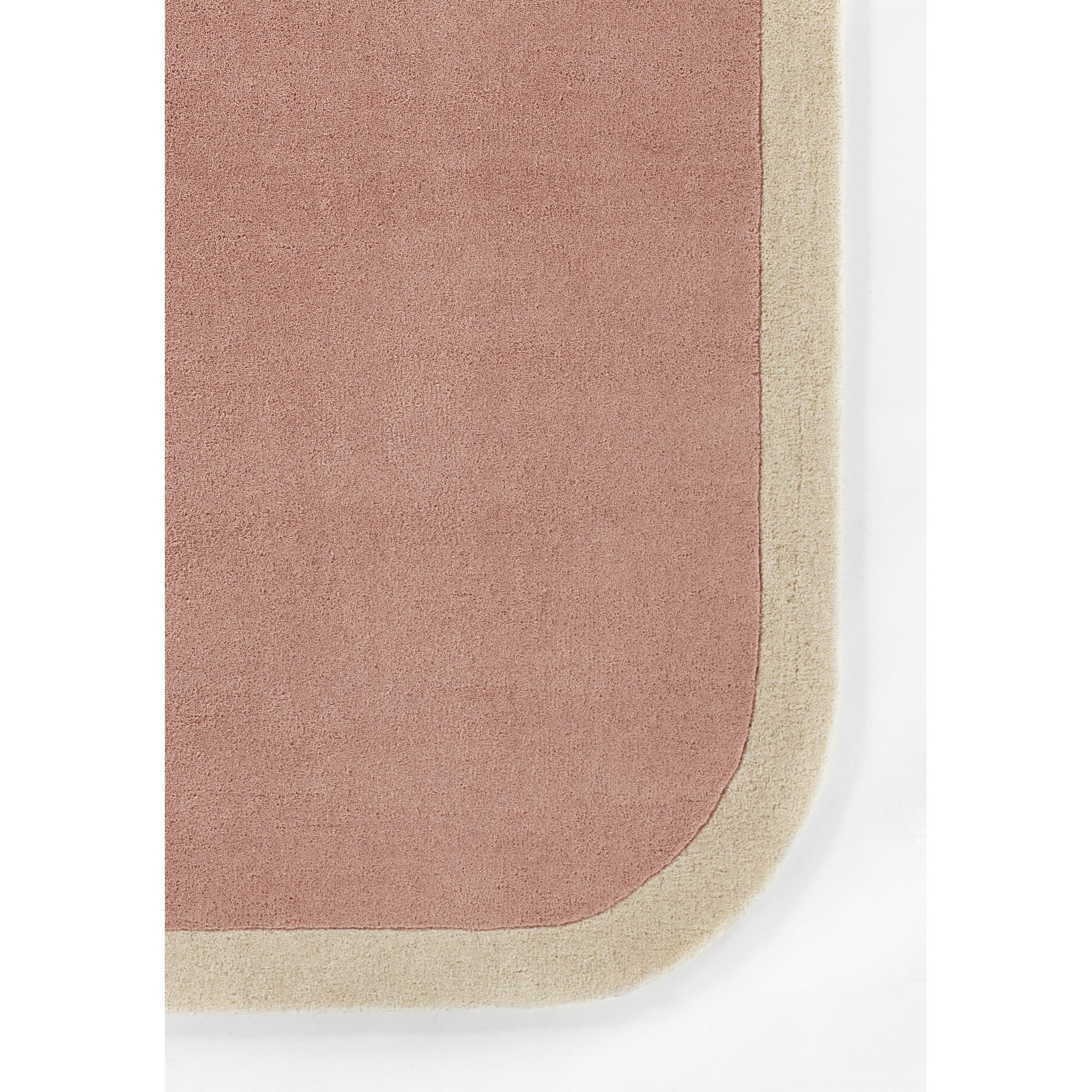 Tallulah Handmade Wool Pink Rug, Rectangle 5' x 8'