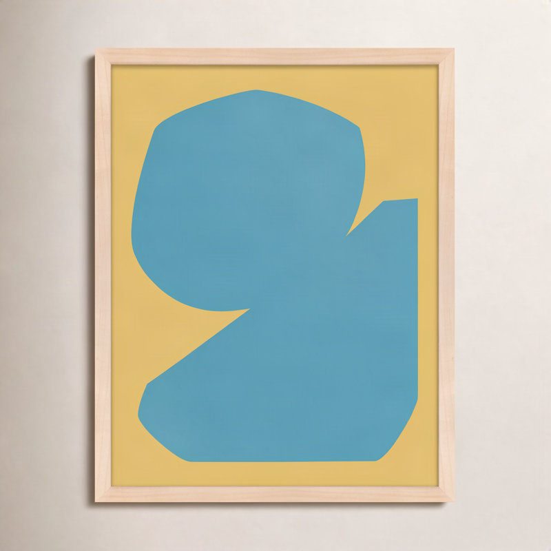 «Blue Study 2» par Michael Kempen - reproduction d'un seul cadre, H 25 po x l 20 po x P 1,25 po, Cadre érable